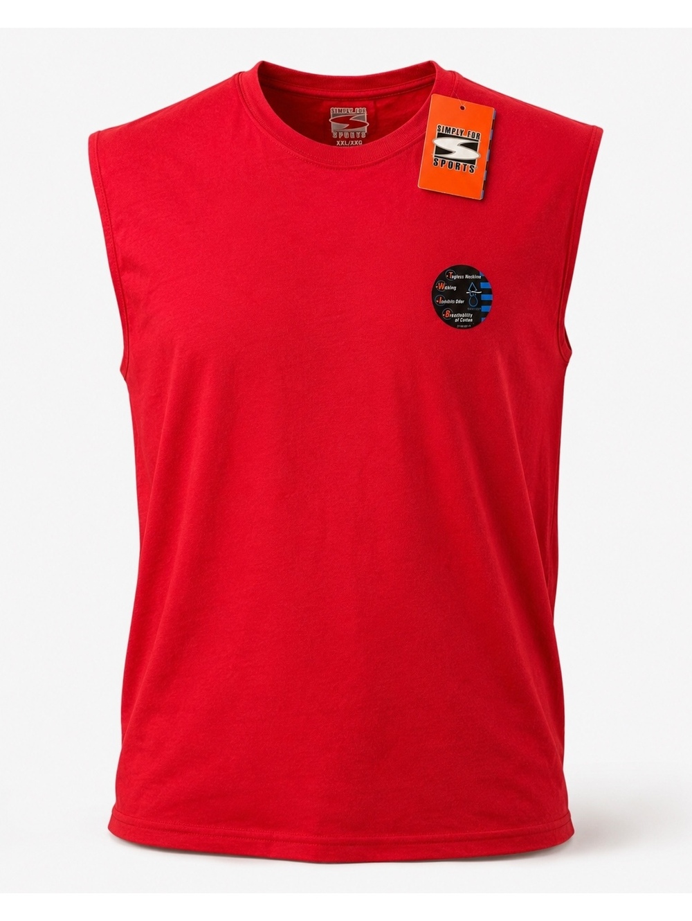 Simply For Sports red sleeveless muscle tank, size XXL/XXG. NWT